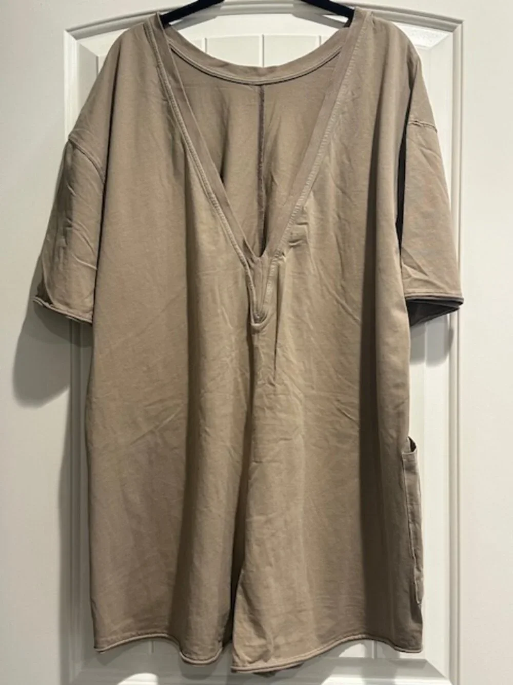 NWOT Free People Hot Shot Tee Romper Mocha Latte size- LARGE - Picture 6 of 6